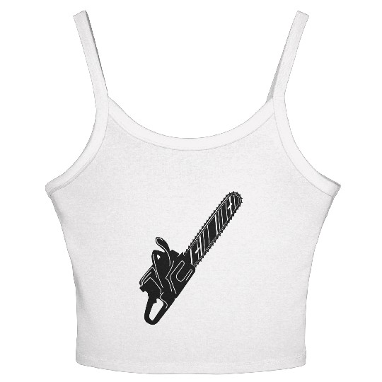 Chainsaw woodcutter, Women's Spaghetti Strap Tank Top