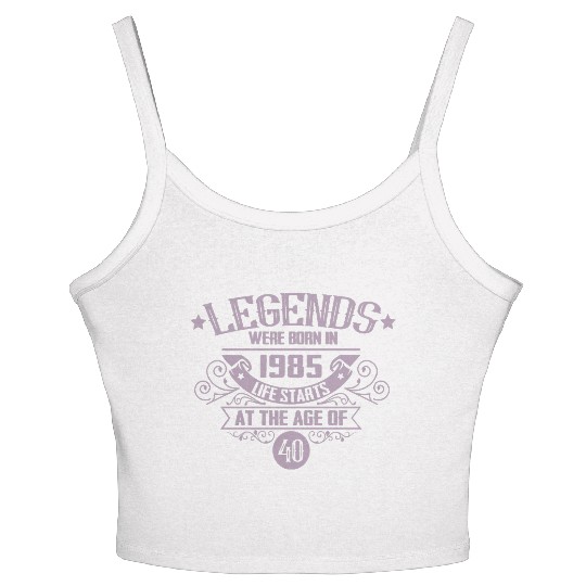 Legends born in 1985 vintage 40th birthday Women's Spaghetti Strap Tank Top