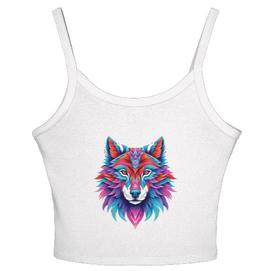 Wolf head 21 Women's Spaghetti Strap Tank Top