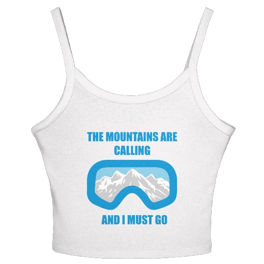 The Mountains are calling Women's Spaghetti Strap Tank Top