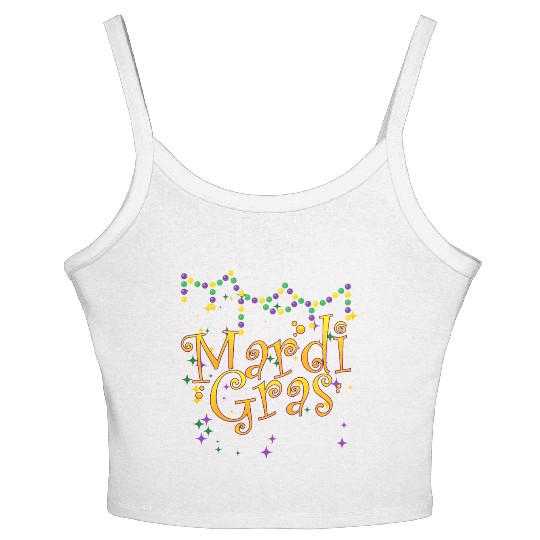 Mardi Gras New Orlean festival Women's Spaghetti Strap Tank Top