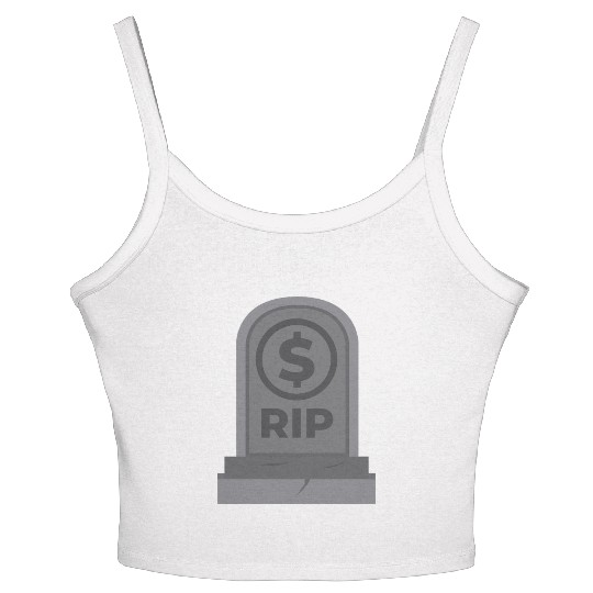 RIP Dollar Coin Bankrupt America Women's Spaghetti Strap Tank Top