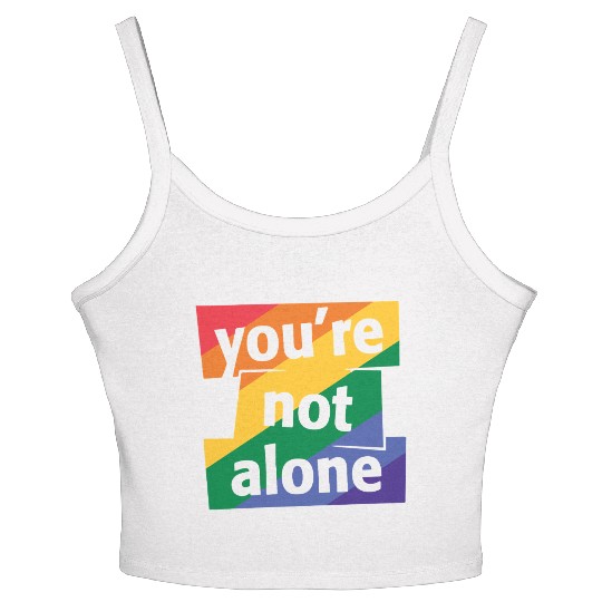 You are Not Alone Rainbow Women's Spaghetti Strap Tank Top