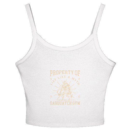 Lift Like a Myth Sasquatch Gym Art Print Women's Spaghetti Strap Tank Top