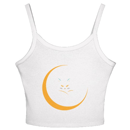 Eclipse Cat – The Mystic Feline Women's Spaghetti Strap Tank Top