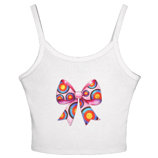 Coquette Bow Archery Archer Bow and Arrow Women's Spaghetti Strap Tank Top
