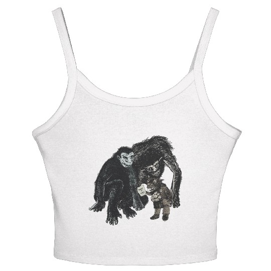 Surreal Monster Art – Dark Humor What It Says Desi Women's Spaghetti Strap Tank Top