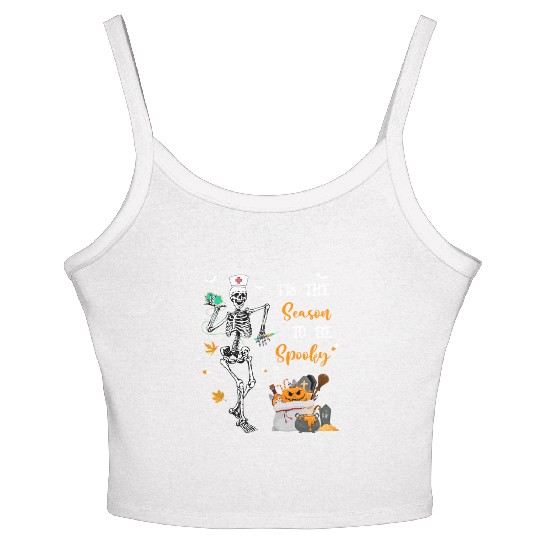 Tis The Season To Be Spooky Nurse Women's Spaghetti Strap Tank Top