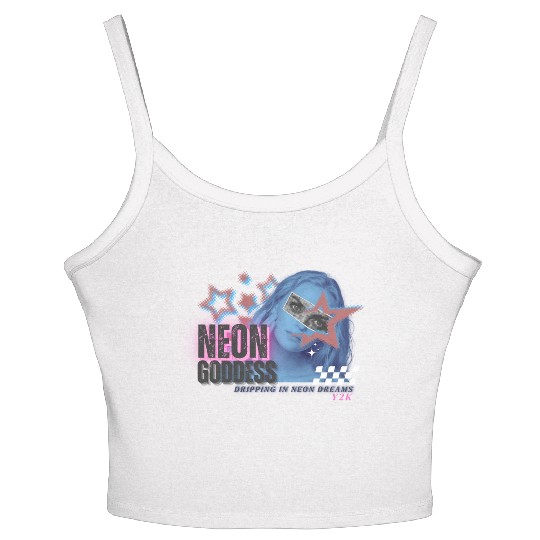 Neon Goddess Y2K Women's Spaghetti Strap Tank Top Design