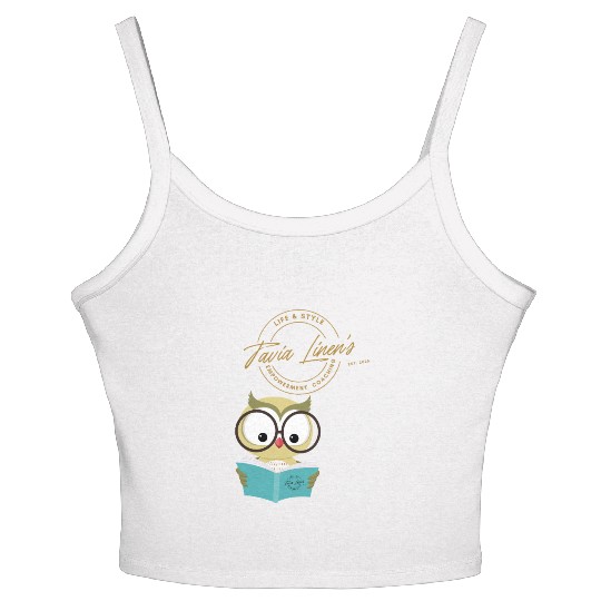 The Wise Coaching Owl Women's Spaghetti Strap Tank Top by Tavia Linen