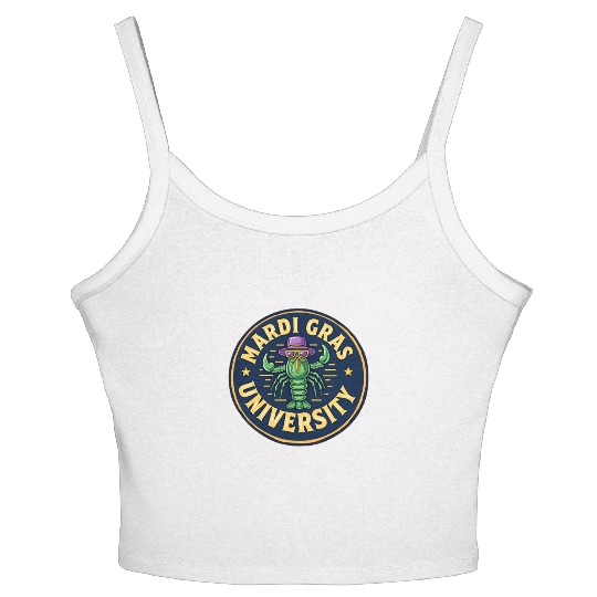 Mardi Gras University Crawfish Men's Mardi Gras Women's Spaghetti Strap Tank Top