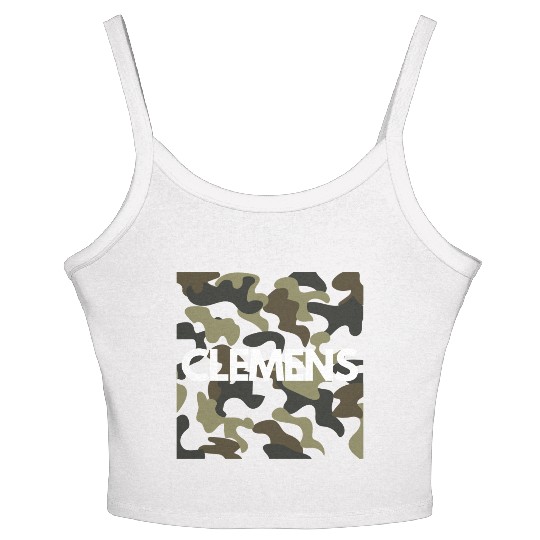 Clemens Name Women's Spaghetti Strap Tank Top Men Good Quality Camouflage