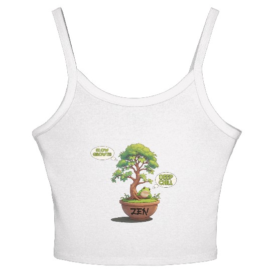 Slow growth, deep chill Women's Spaghetti Strap Tank Top