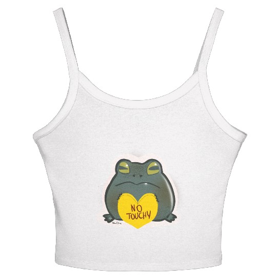 NO Touchy! Grumpy toad. Women's Spaghetti Strap Tank Top