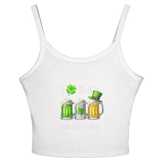 I Love Day Drinking Beer Shamrock St Patrick’s Day Women's Spaghetti Strap Tank Top