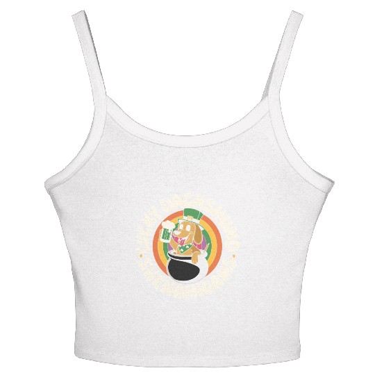 Lucky Dachshund Shenanigans | St. Patrick’s Day Women's Spaghetti Strap Tank Top