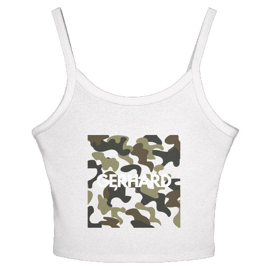 Gerhard Name Women's Spaghetti Strap Tank Top Men Good Quality Camouflage
