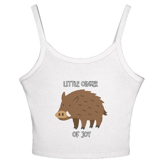 Little Oinker Of Joy Fluffy Piglet Women's Spaghetti Strap Tank Top