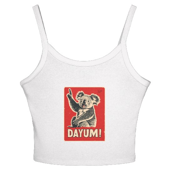 Dayum! – Funny Koala Reaction Women's Spaghetti Strap Tank Top