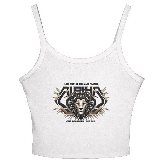 The Eternal King: Alpha & Omega Women's Spaghetti Strap Tank Top