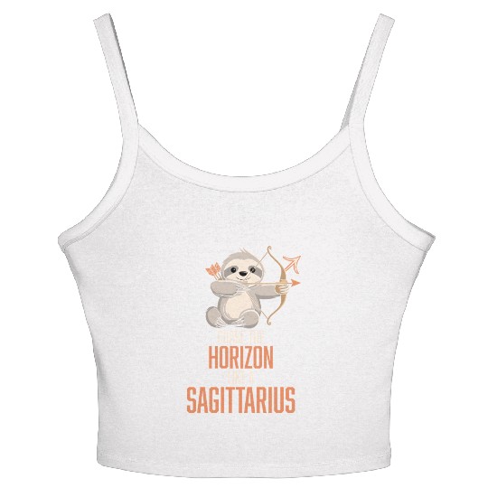 Chase The Horizon Like A Sagittarius Zodiac Sloth Women's Spaghetti Strap Tank Top