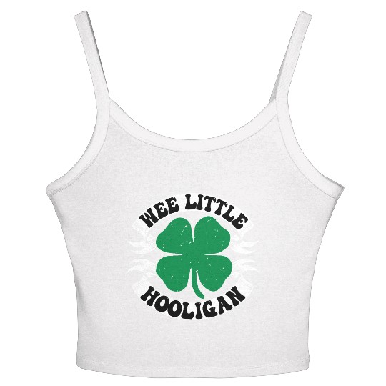 Wee Little Hooligan Cute St. Patrick's Day Irish S Women's Spaghetti Strap Tank Top