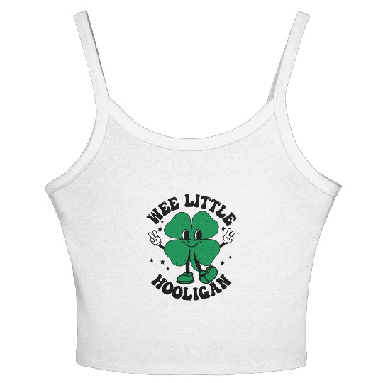Wee Little Hooligan Cute St. Patrick's Day Irish S Women's Spaghetti Strap Tank Top