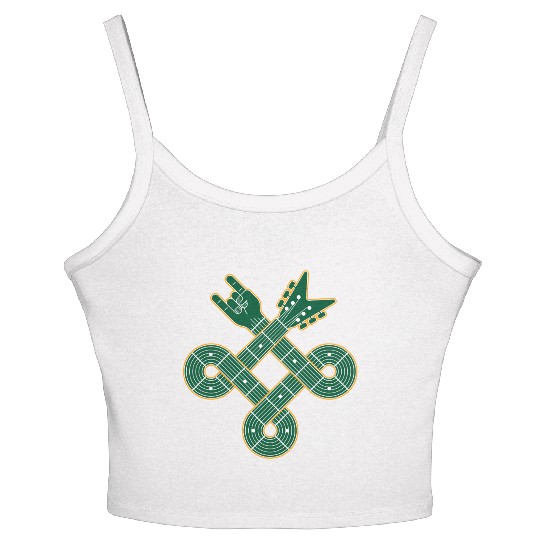 Celtic Knot Guitar | St. Patrick’s Day Women's Spaghetti Strap Tank Top