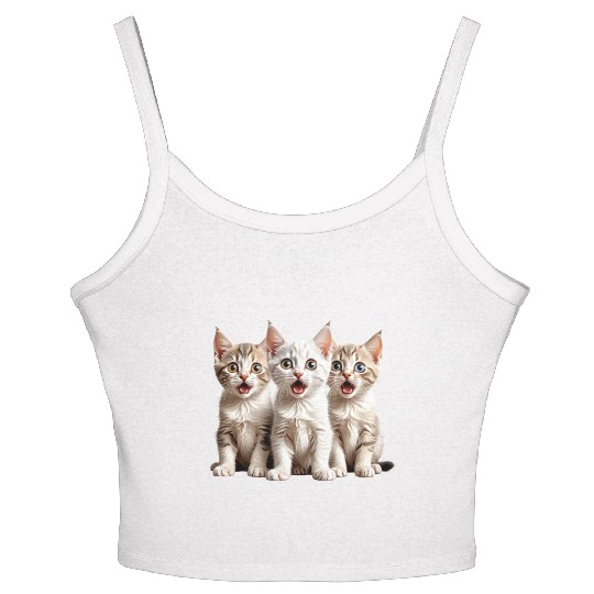 Surprised Kittens Women's Spaghetti Strap Tank Top