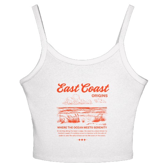 East Coast Origins Women's Spaghetti Strap Tank Top – Ocean Serenity Design