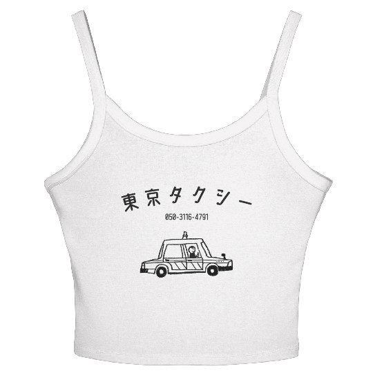 Tokyo Taxi Doodle Women's Spaghetti Strap Tank Top