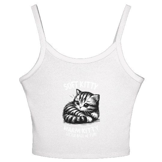 Soft Kitty (dark) Women's Spaghetti Strap Tank Top