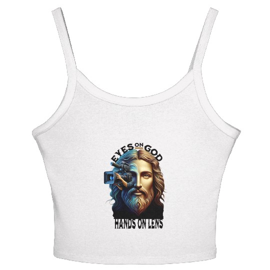 Eyes on God Hands On Lens Women's Spaghetti Strap Tank Top