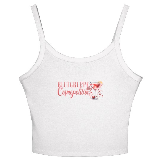 Cocktail Bartender Blutgruppe Cosmopolitan Women's Spaghetti Strap Tank Top