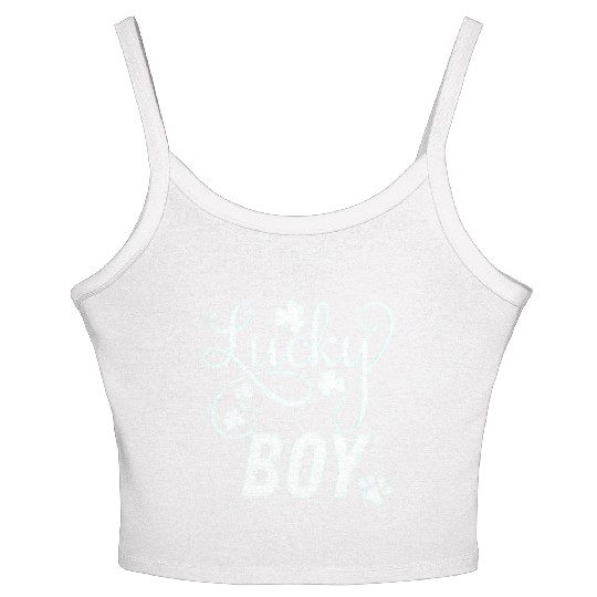 Lucky Boy St Patrick's Day Women's Spaghetti Strap Tank Top