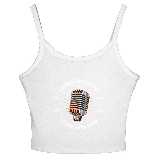 Easily distracted by 1990s Hip Hop Women's Spaghetti Strap Tank Top