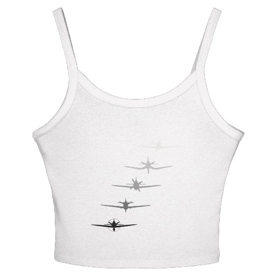 Best Warbirds Ever P-51 F4U P-47 P-40 and A6M Women's Spaghetti Strap Tank Top