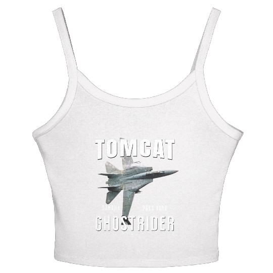 F-14 TOMCAT Infamous Banana Pass USS America Women's Spaghetti Strap Tank Top