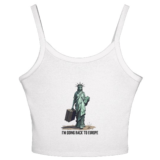 Funny Statue of Liberty USA America Sarcasm Women's Spaghetti Strap Tank Top