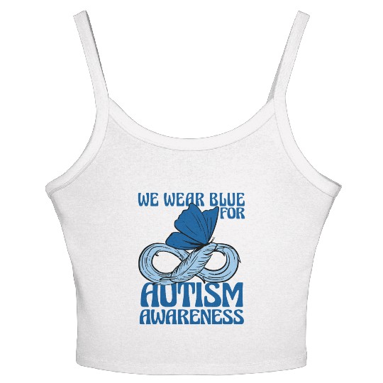 We Wear Blue for Autism Awareness Support Advocacy Women's Spaghetti Strap Tank Top
