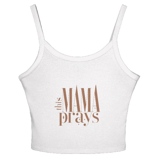 This Mama Prays Women's Softstyle Women's Spaghetti Strap Tank Top, Christian M