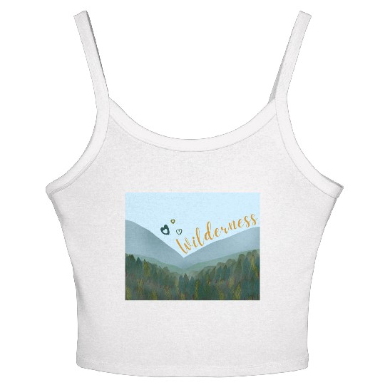 Love wilderness sticker, adventure, outdoors Women's Spaghetti Strap Tank Top