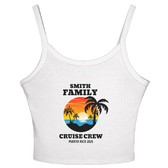 smith family cruise crew puerto rico 2025 Women's Spaghetti Strap Tank Top