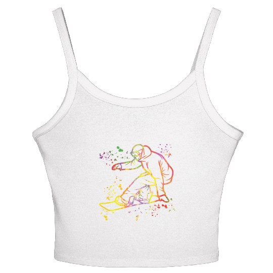 Snowboarder Snowboard Snowboarding Women's Spaghetti Strap Tank Top
