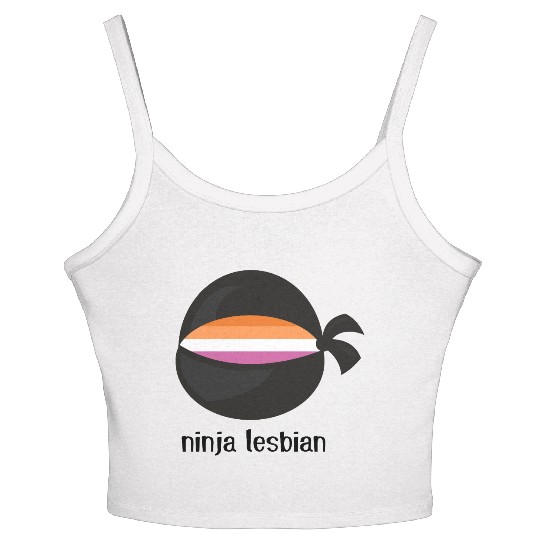 Ninja Lesbian Pride Funny Women's Spaghetti Strap Tank Top