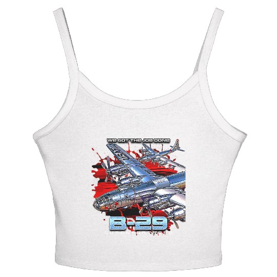 B29 Superfortress War II-era Bomber Aircraft Women's Spaghetti Strap Tank Top