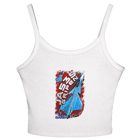 JAS39 Gripen Swedish Air Force Fighterjet Women's Spaghetti Strap Tank Top