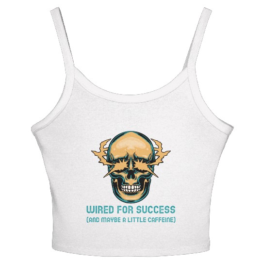 Wired for success (and maybe a little caffeine) Women's Spaghetti Strap Tank Top
