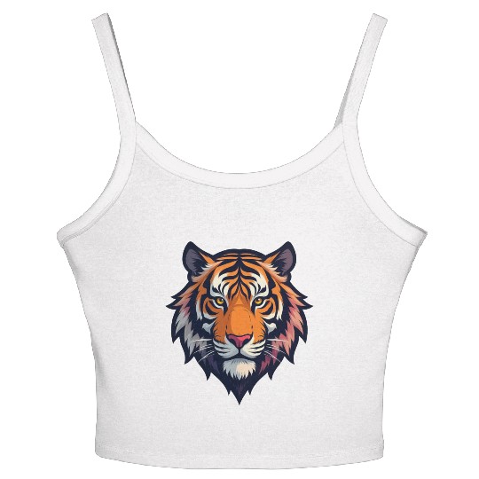 Tiger face Women's Spaghetti Strap Tank Top