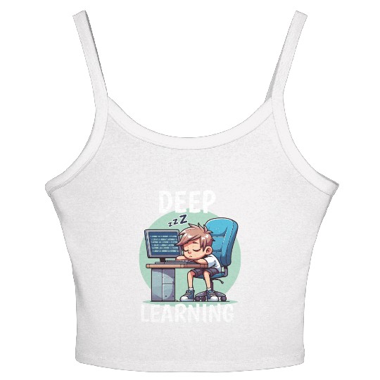 Deep Learning – Sleeping Data Scientist, AI Women's Spaghetti Strap Tank Top